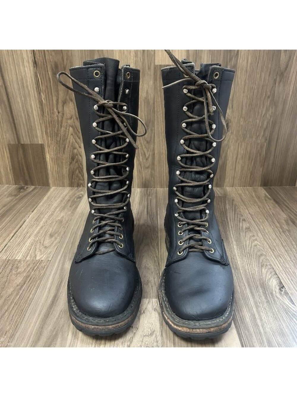 Whites Logger Packer Plain Toe Lace Up Work Boots Mens 10.5 E